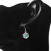  Abalone Shell Sterling Silver Earrings, e367h